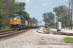 CSX hoppers rolling east at C Cabin